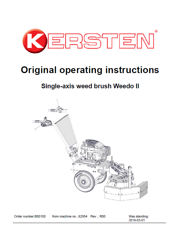 Weedo II Instruction Manual - B00100